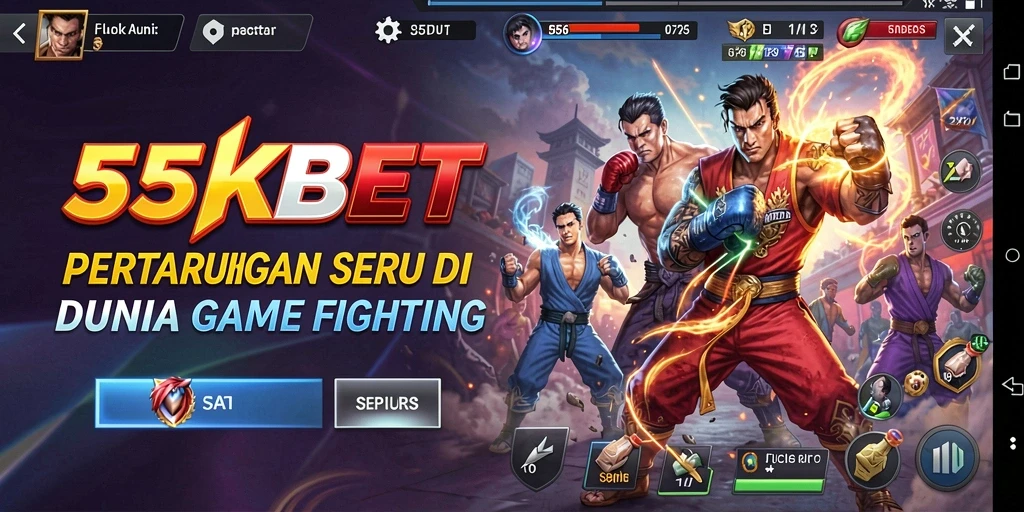 Tangkapan layar gameplay <strong>55KBET</strong> dengan aksi pertarungan yang seru.