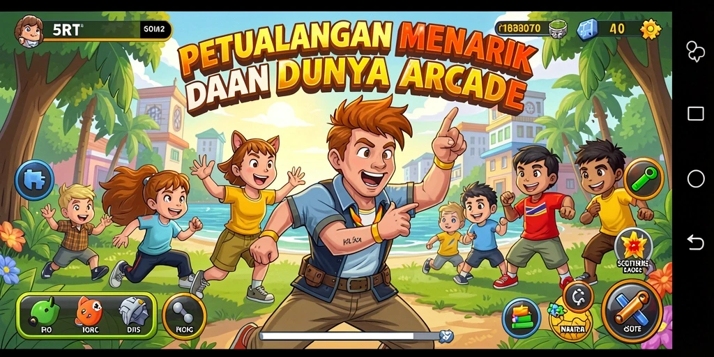 Screenshot gameplay 5RT menampilkan aksi seru dalam dunia Arcade.