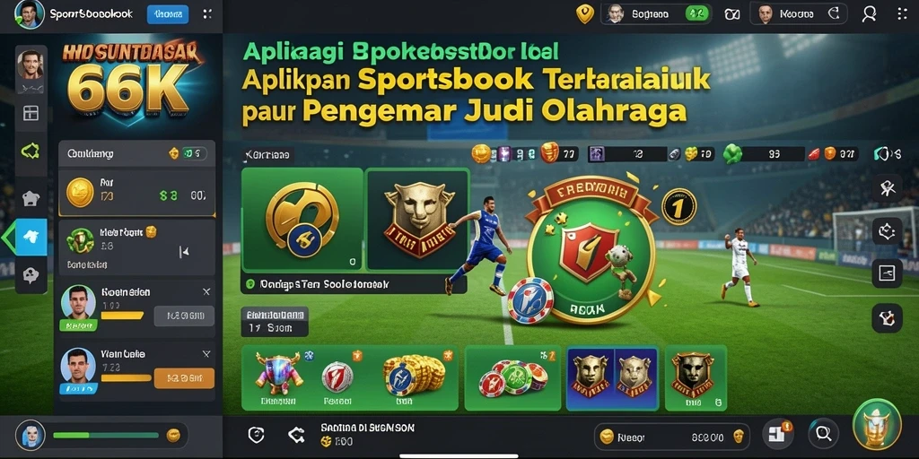 Tampilan menarik dari gameplay Sportsbook di 66K dengan berbagai pilihan taruhan.