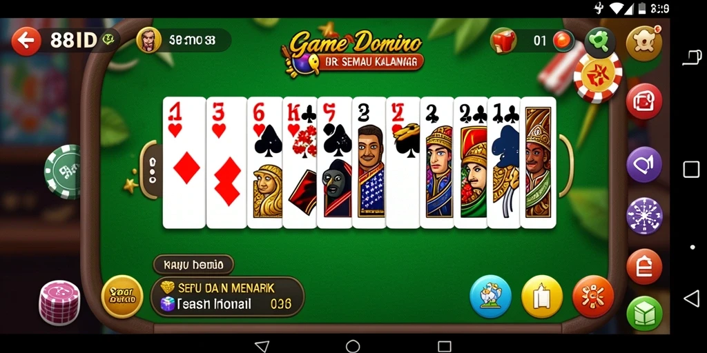 Screenshot permainan Domino yang menarik dan penuh aksi.