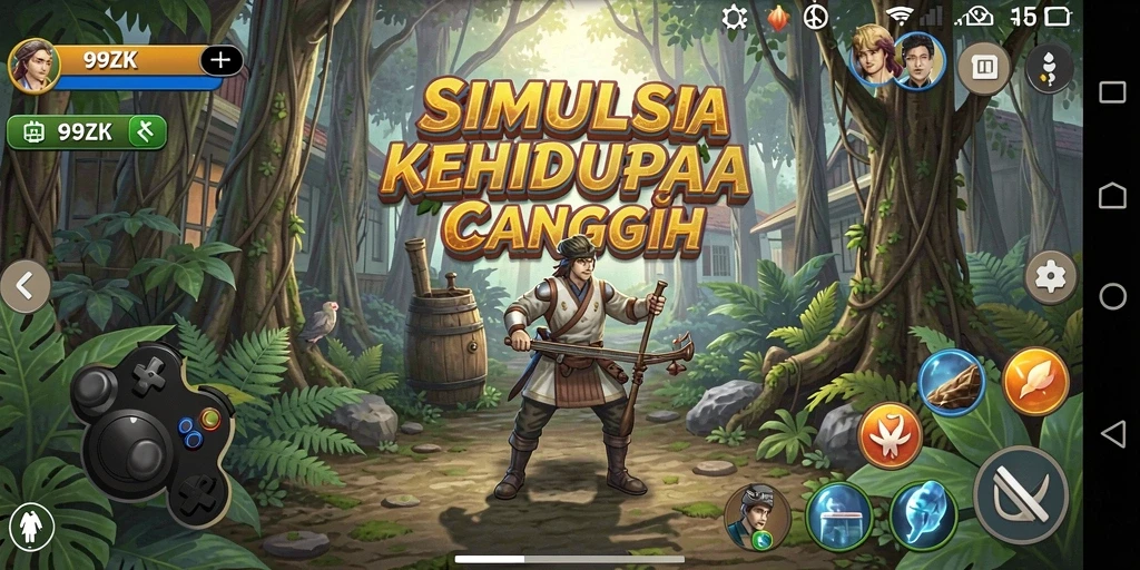 Tangkapan layar 99ZK menampilkan interaksi karakter dalam gameplay yang mendalam.