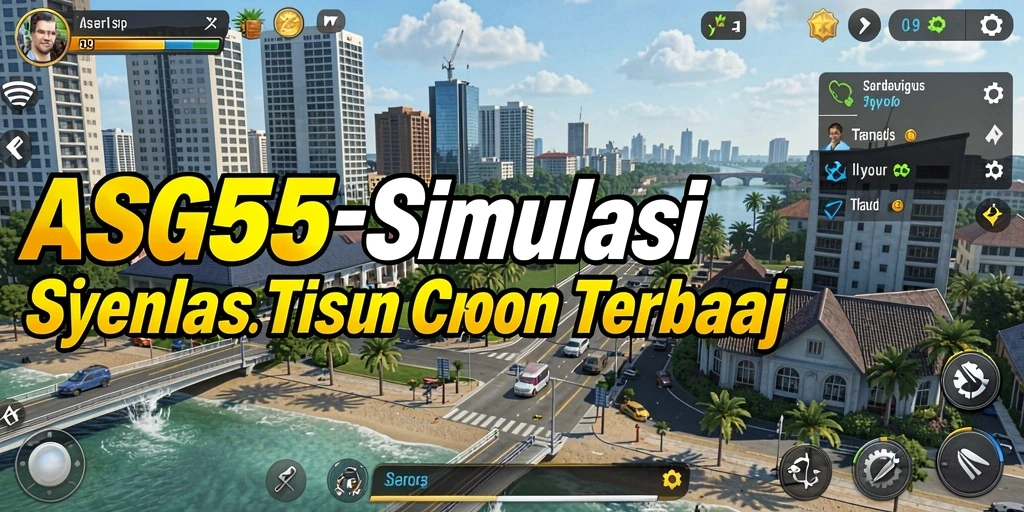 Tampilan gameplay ASG55 yang menarik dan menantang dalam manajemen bisnis.