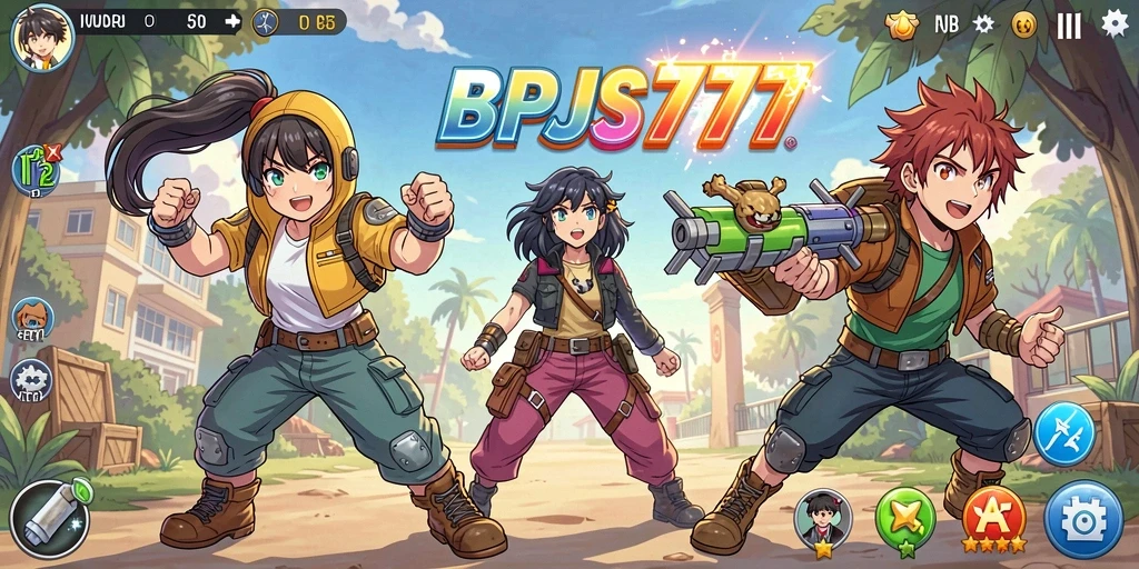 Tampilan gameplay BPJS777 yang seru dan penuh warna dari dunia anime.