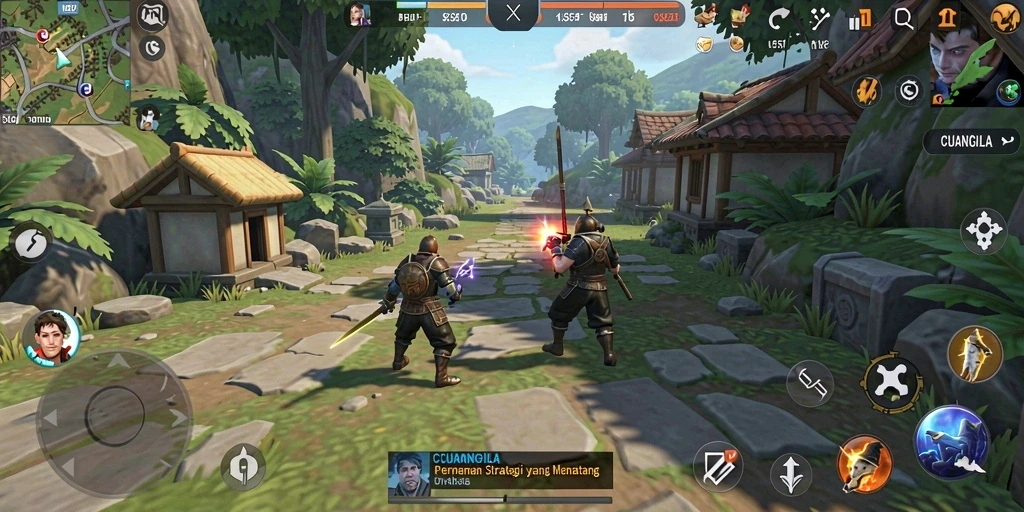 Tangkapan layar gameplay <strong>CUANGILA</strong> menampilkan aksi strategis yang mendebarkan.