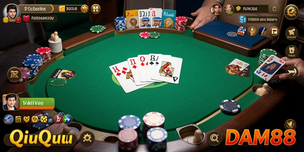 Tangkapan layar gameplay yang menggambarkan serunya bermain QiuQiu.