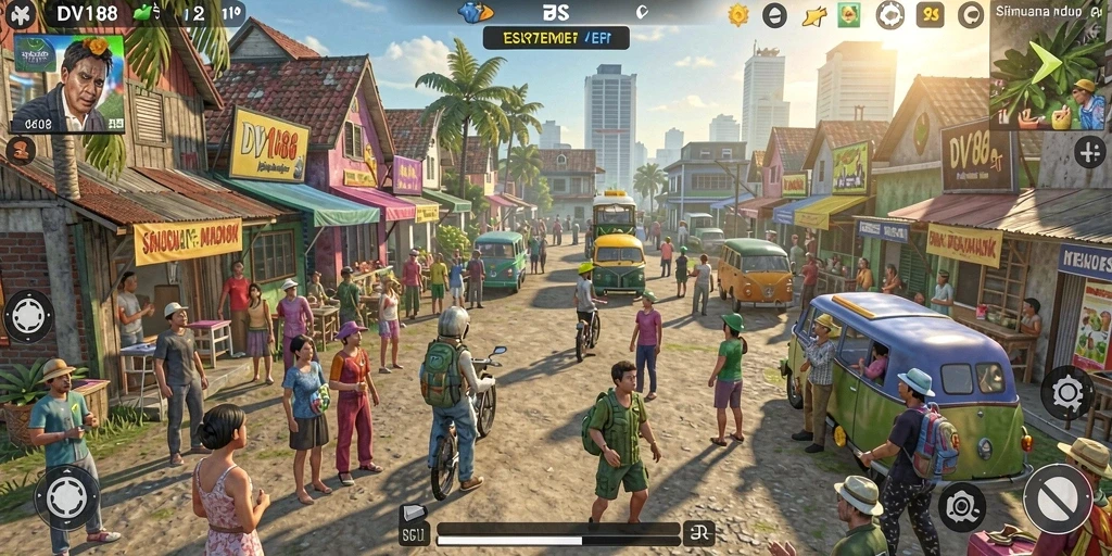 Tampilan gameplay yang menarik dan dinamis dari DV188.