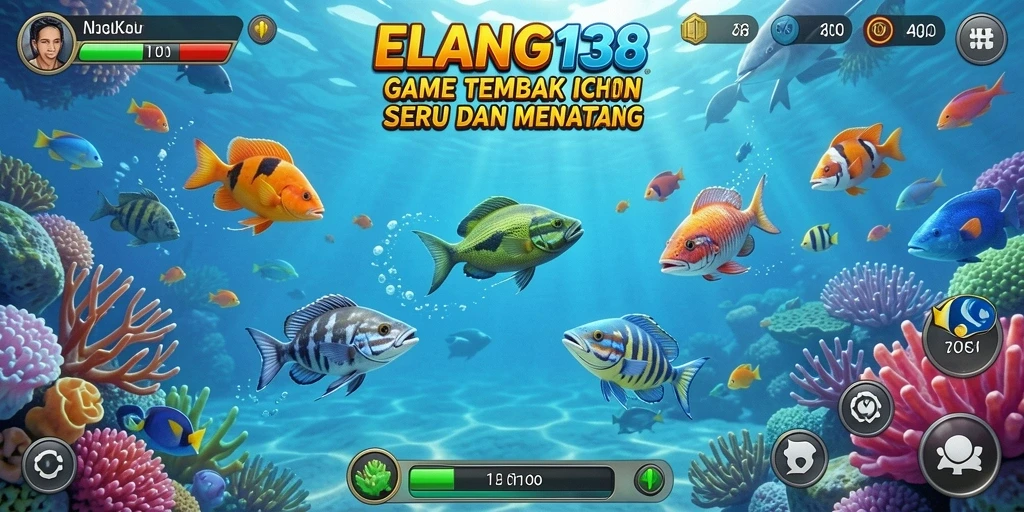 Gameplay <strong>ELANG138</strong> dengan aksi menembak ikan yang seru.