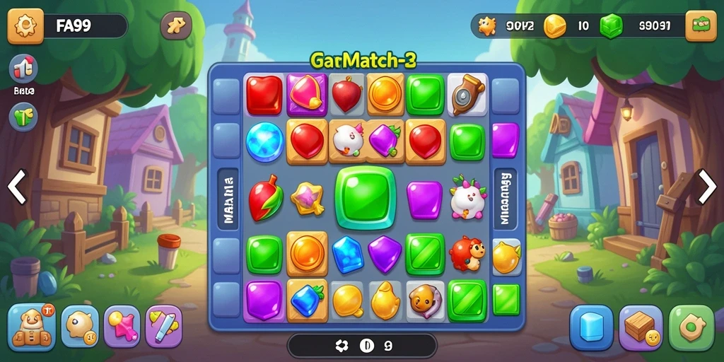 Gameplay menarik FA99 dengan kesenangan Match-3 yang menantang.