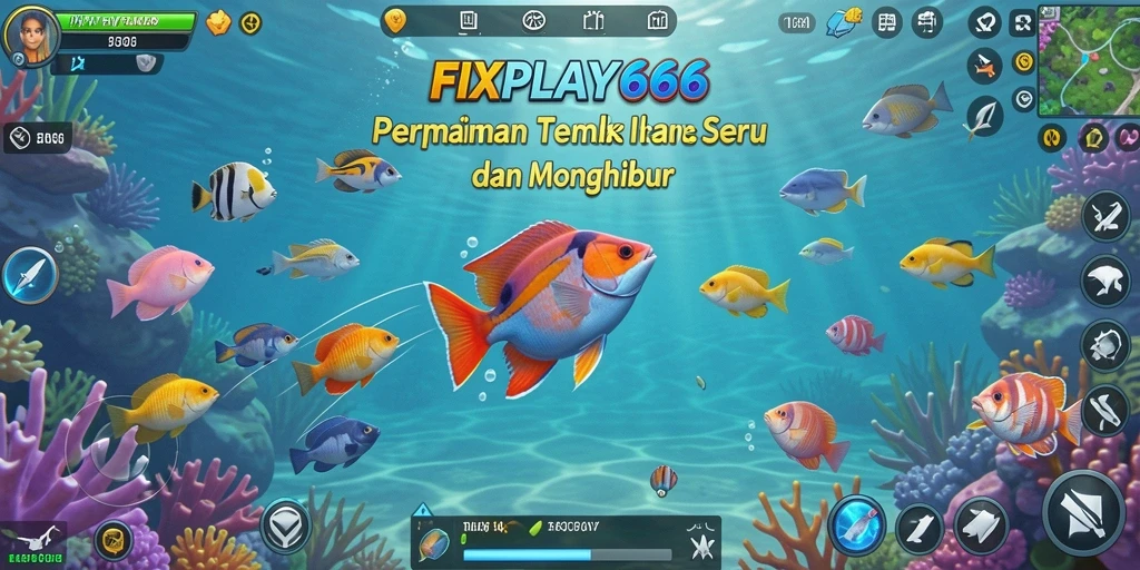 Screenshot FIXPLAY666 menampilkan gameplay seru berburu ikan.