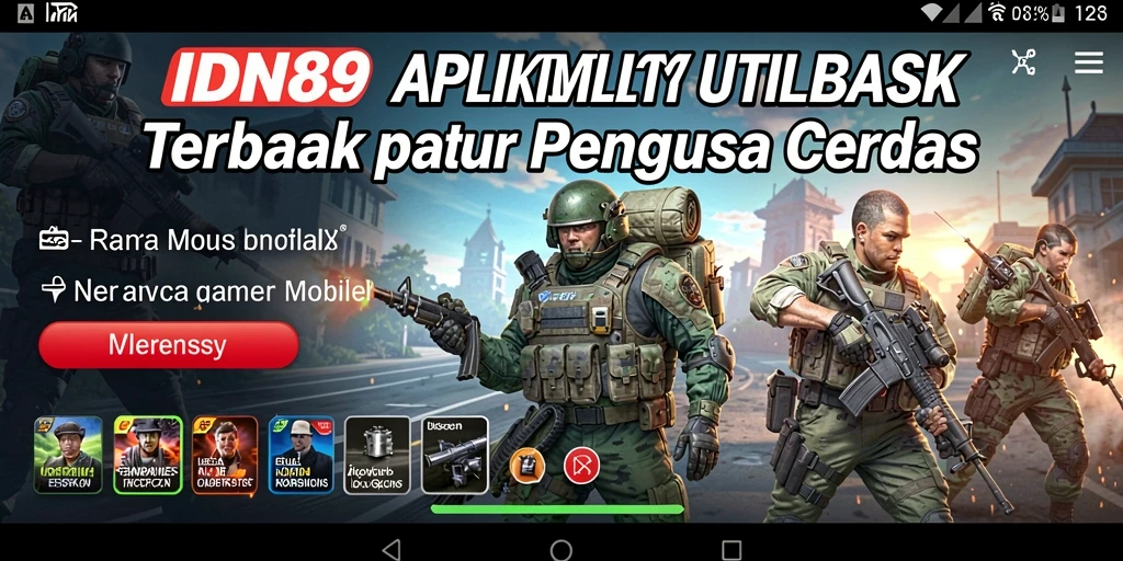 Tampilan antarmuka aplikasi IDN89 yang intuitif dan user-friendly.