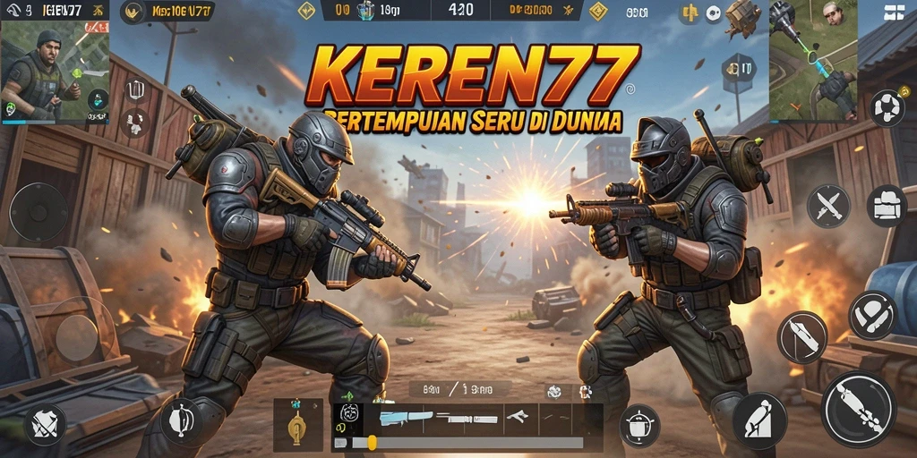 Gameplay seru KEREN77 dalam pertempuran Battle Royale yang mendebarkan.