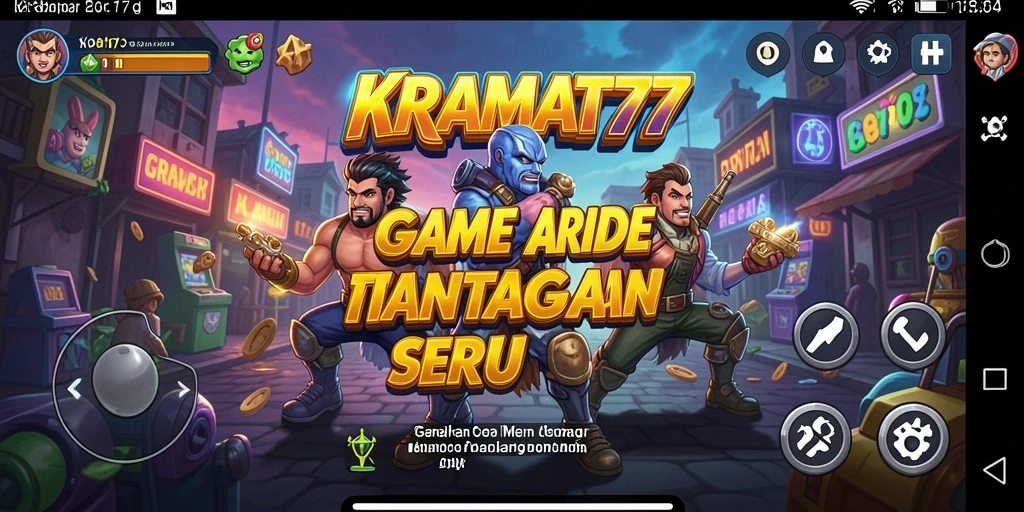Tangkapan layar utama KRAMAT77 menampilkan gameplay seru dan dinamis.