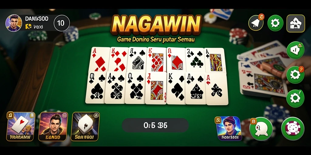 Tampilan gameplay seru di NAGAWIN dengan pemain yang bersaing.