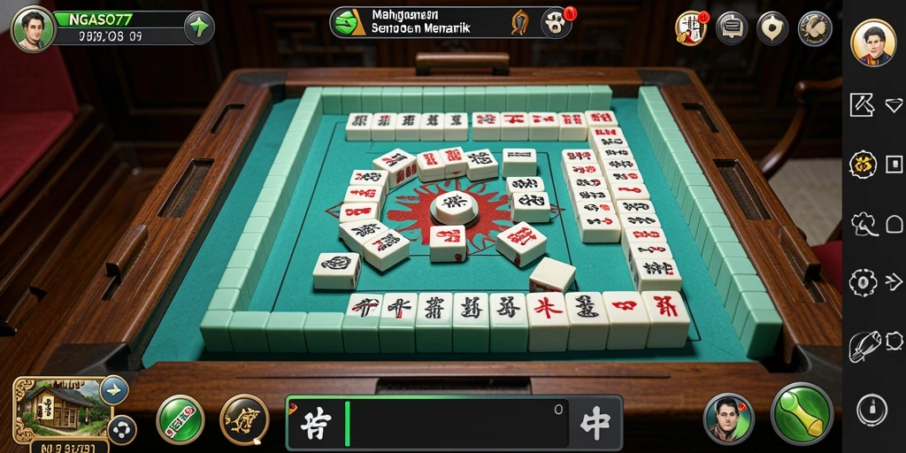 Tampilan gameplay seru NGASO77 dalam mahjong.