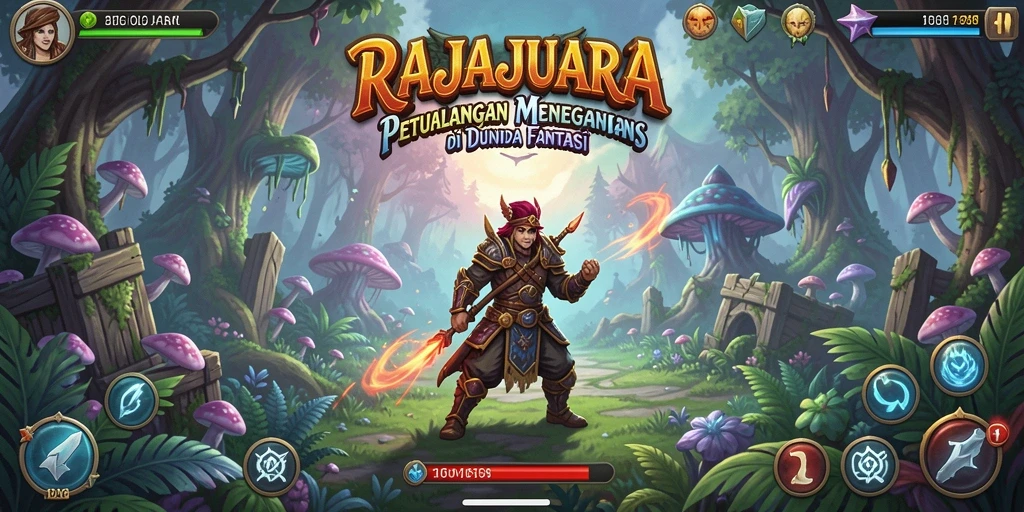 Tampilan menawan dari gameplay RAJAJUARA saat menjelajahi dunia petualangan.