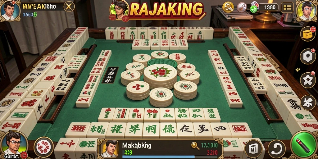 Screenshot utama RAJAKING menampilkan gameplay Mahjong yang seru dan menantang.