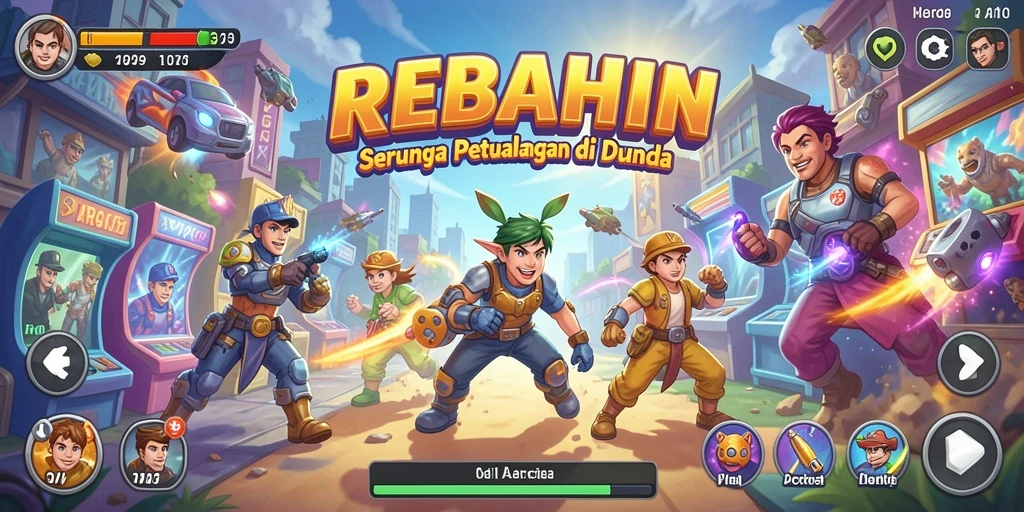 Tampilan gameplay seru di REBAHIN dengan tingkat yang menantang.