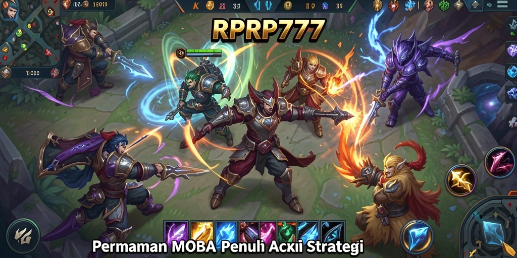 Tangkapan layar gameplay RPRP777 yang menunjukkan pertarungan seru.