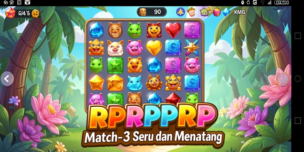 Tampilan gameplay RPRPRP yang seru dan penuh warna.