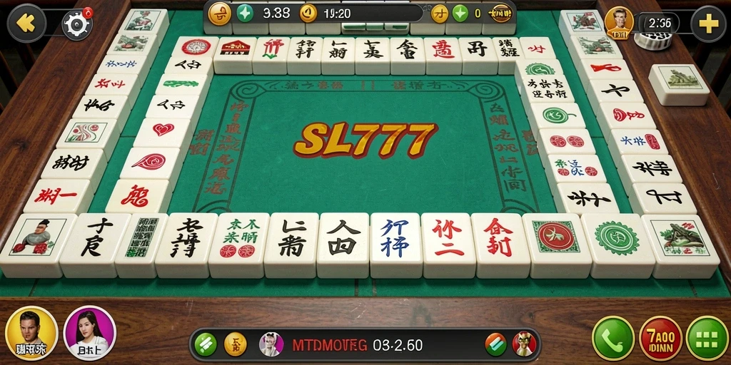 Tampilan gameplay SL777 yang menarik dalam permainan Mahjong.