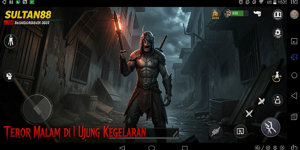 Screenshot menunjukkan gameplay menegangkan di dunia kegelapan SULTAN88.