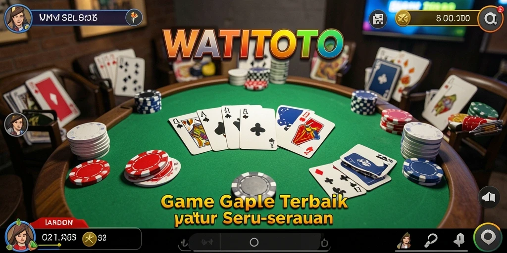 Tampilan gameplay seru Gaple di WATITOTO.