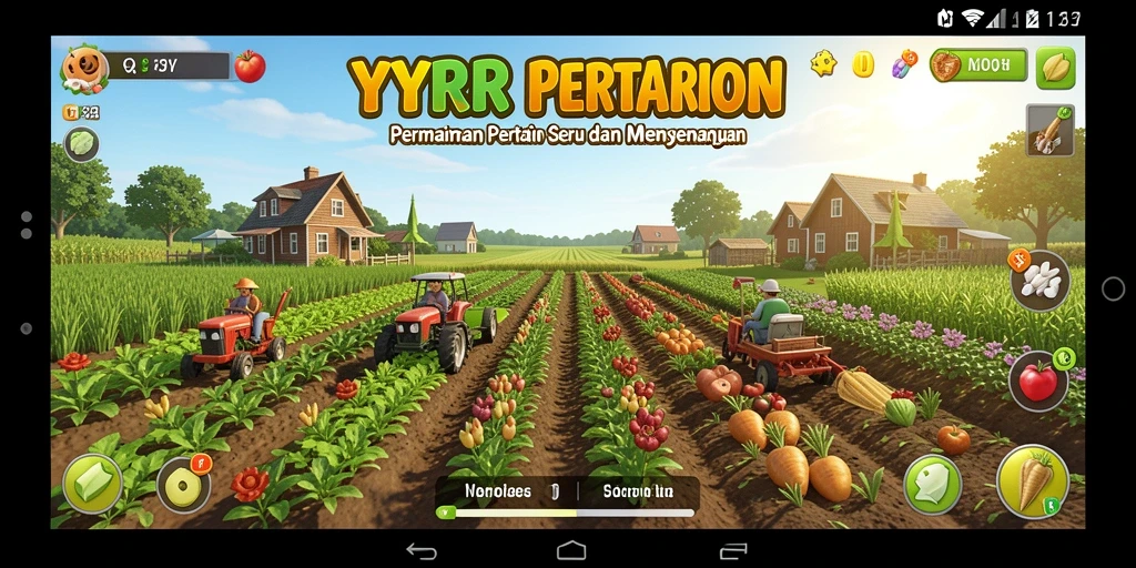 Tampilan gameplay seru dari YYRR dengan berbagai aktivitas bertani.